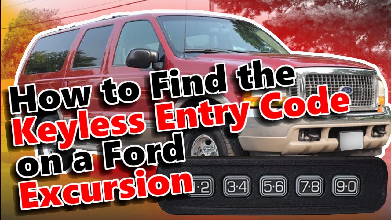 2000 ford excursion key code location