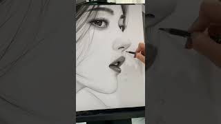 Face drawing techniques 😍❤️✍️ #art​ #artist​ #cartoon​ #drawing​ #satisfying​#paint​#shorts​#viral​