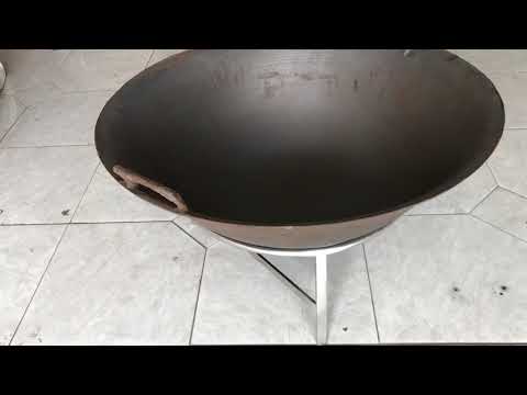 Video Chảo gang 1 mét đựng củi than đốt lửa trại 0913195241 - youtube