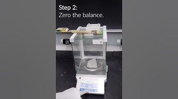 How do you prepare a balance to weigh something?