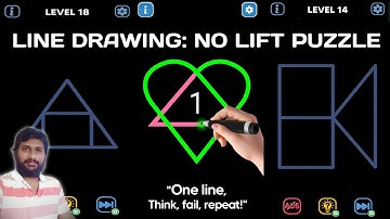 Line Drawing: No Lift Puzzle Gameplay Levels 1 to 20 | Prasad Games