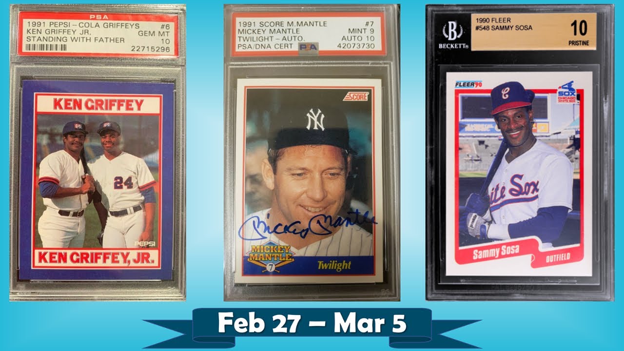 TOP 10 Highest Selling Baseball Cards from the Junk Wax Era on eBay