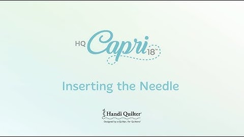 Inserting the Needle - HQ Capri