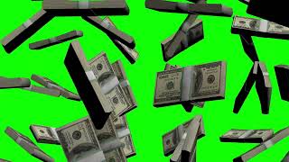 Falling Money Bundles Green Screen Animation | Dollar Cash Rain Effect #money #greenscreen #vfx
