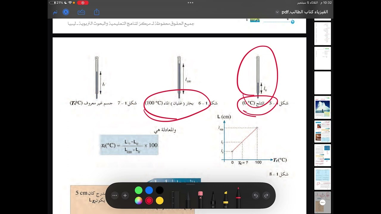 فيزياء ثانية ثانوي باب الاول (شرح درس درجة الحرارة و الحرارة) فيديو 1 عبدالودود القماطي