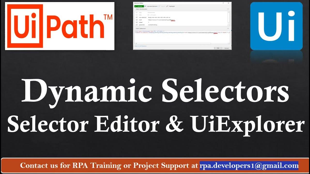 Dynamic Selectors in UiPath Pass Variables and Wildcards in Selector