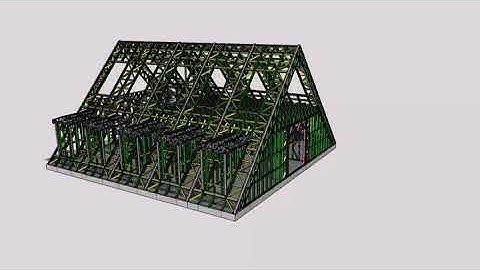 A-FRAME Structure designed in Framebuilder-MRD Light Steel Designer