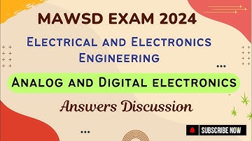 MAWSD Exam 2024 | EEE | Unit VII - Analog and Digital Electronics - Answers Discussion @ECCONCEPT