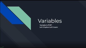 PHP Variables