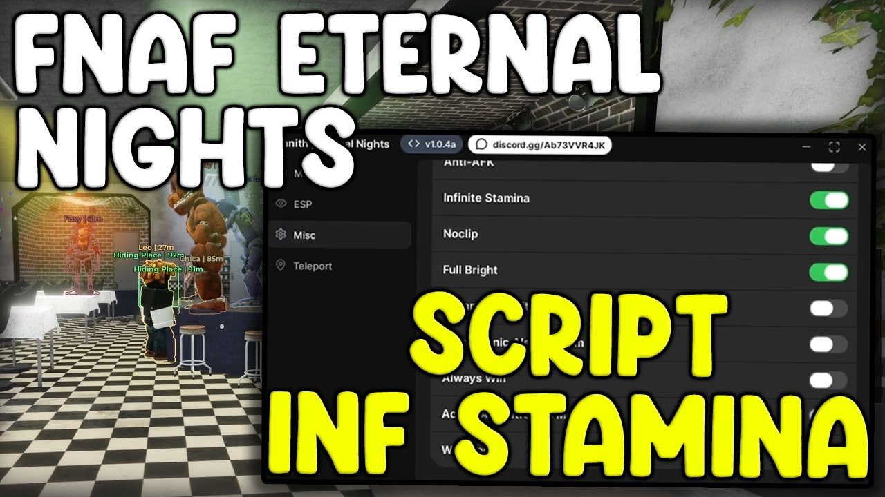 NEW FNAF Eternal Nights Script Auto Farm Infinite Stamina 