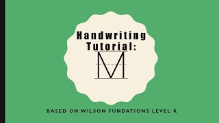Handwriting Tutorial: M (uppercase)
