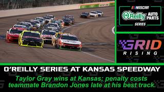 Taylor Gray Wins Kansas, Penalty Costs JGR Teammate Brandon Jones Victory | GRID Rising