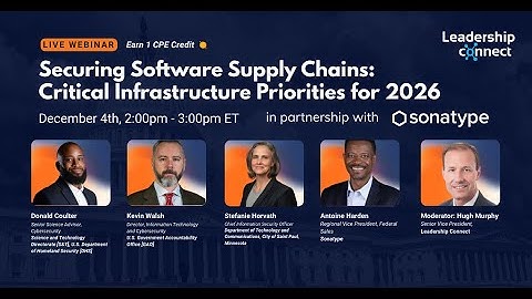 Webinar: Securing Software Supply Chains: Critical Infrastructure Priorities for 2026