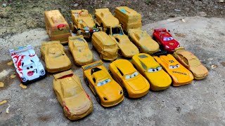 Cleaning Disney Cars Lightning Mcqueen Tayo Racing Cars 3 Dinoco Offroad