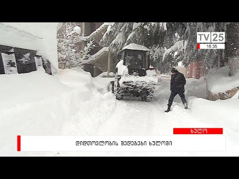 დიდთოვლობის შედეგები ხულოში