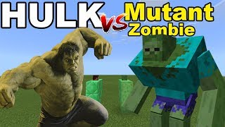 HULK vs MUTANT ZOMBIE | Minecraft PE