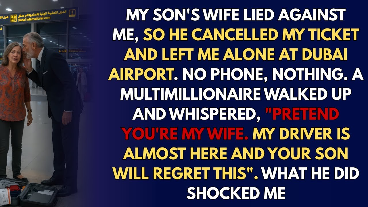 My Son Canceled My Ticket And Left Me Stranded At The Airport But A Millionaire Showed Up And Said..