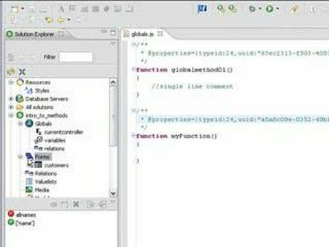 Servoy 4 - Introduction to Methods
