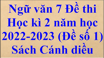 Ngữ văn 7 Đề thi Học kì 2 năm học 2022 -2023 Đề số 1 Sách Cánh diều