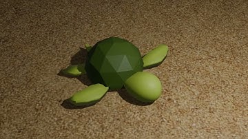 turtle walking blender animation he walks across the screen