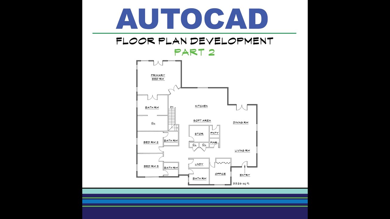 AutoCAD: Floor Plan Development Using Area Command - YouTube