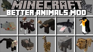 Minecraft BETTER ANIMAL PLUS MOD / FIGHT OFF DANGEROUS ANIMALS and BREED THEM !! Minecraft Mods