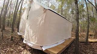 Setting Up the Wall Tent Shop Wilderness 10' x 12' Tent #Timelapse #WallTent #Camping #TentSetup