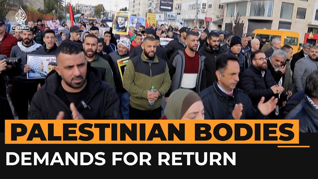 الفلسطينيون يطالبون بإعادة جثث محتجزة لدى إسرائيل | قناة الجزيرة الإخبارية