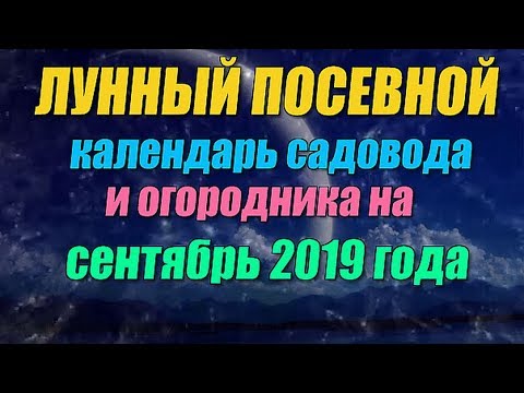 Лунный календарь садовода огородника на сентябрь 2019 года