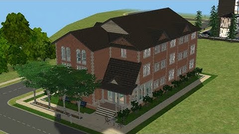 Sims 2 Build: Private University Dorm Hall