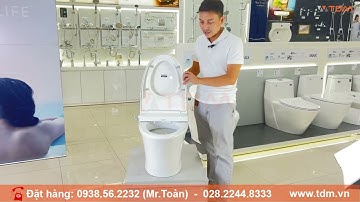 TDM.VN | Review bồn cầu nắp rửa cơ INAX AC-1017R/CW-S32VN bàn cầu 1 khối xả gạt cao cấp