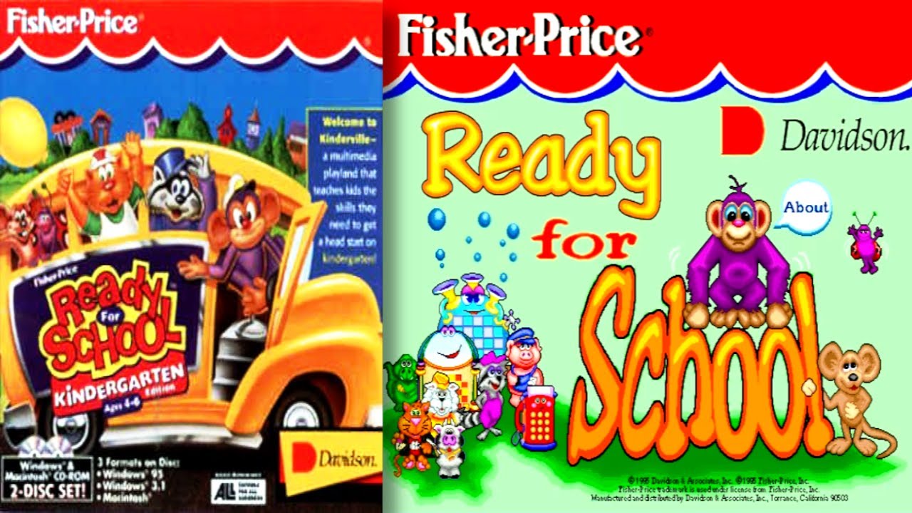 FisherPrice Ready for School Kindergarten (1995) [PC, Windows
