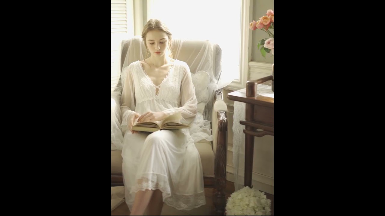 2021 Summer Sleepwear Vintage White Cotton Nightgown Plus Size Women Home Wear Night Dress Ladies