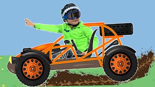 Little driver Timko rides on a buggy car in the mud and helps his dad by TimKo Kid 16,753 views 2 years ago 3 minutes, 2 seconds