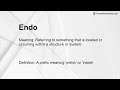 Endo Meaning