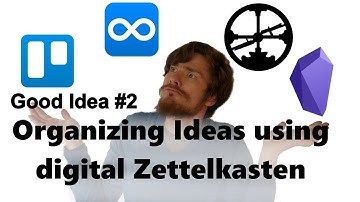 Good Idea 2: Making a Zettelkasten! How to organize your ideas (Trello vs. Dynalist vs. Obsidian)