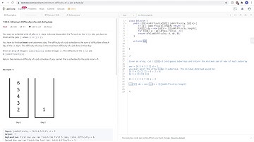 1335. Minimum Difficulty of a Job Schedule