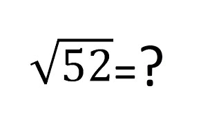 How to find Square Root of 52