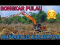 beko alat berat floating excavator amfibi hitachi ZaXis 210 F 5G normalisasi dan buat sungai baru