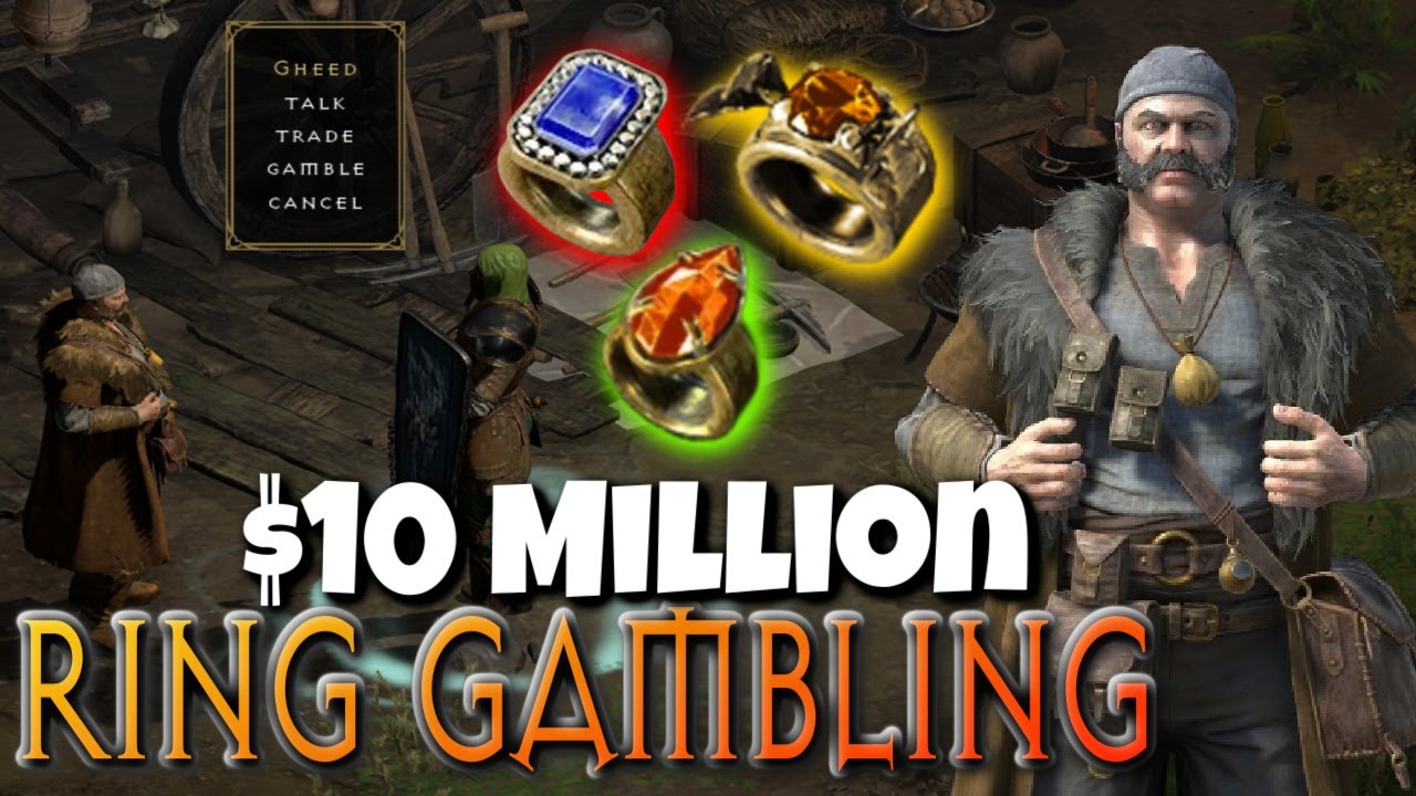 Gambling $10 Million Gold on Rings, Trying for SOJ! (Diablo 2: Resurrected Gambling Highlights)