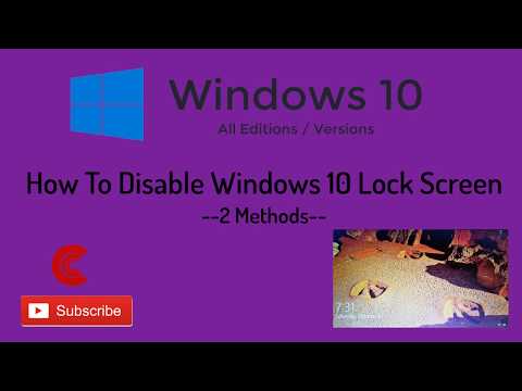 How to Disable Lock Screen Windows 10 Home