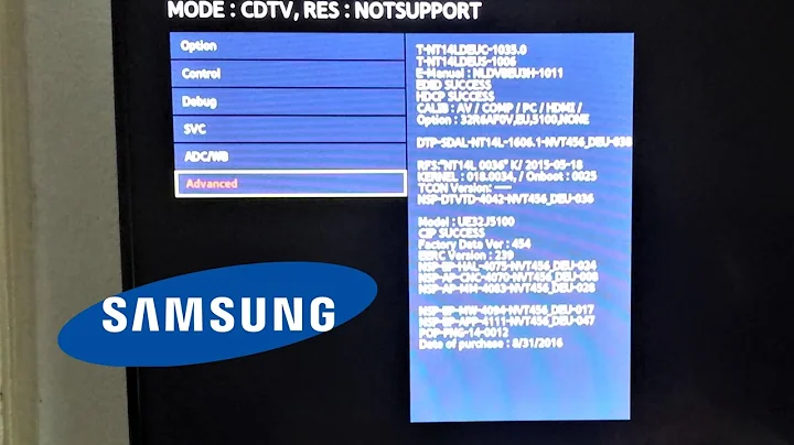 How to enter Samsung TV Advanced option in Service menu