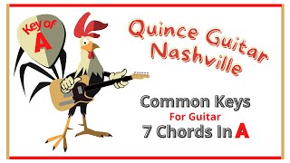 V4 - Common Keys for Guitar - 7 Chords in The Key of A