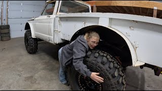 Blondie gets big tires #jeep m715 #offroadrecovery