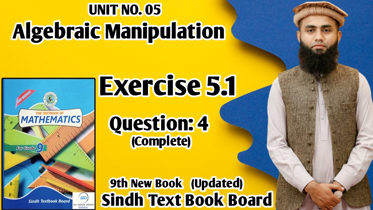 Exercise 5.1 Unit 5 Algebraic Manipulation Class 9 New Mathematics Book ...