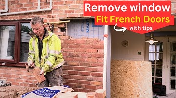 REPLACING WINDOW WITH FRENCH DOORS #brickwork #frenchdoors