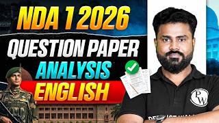 NDA 1 2026 English | Question Paper Analysis | Defence Wallah Academy