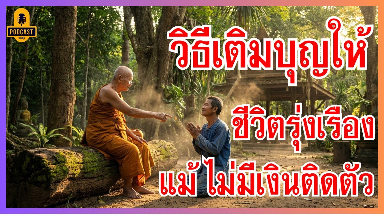 วิธีสะสมบุญแบบไม่ต้องใช้เงินแม้แต่บาทเดียว: พลิกชีวิตจากคนจนสู่เศรษฐีอริยทรัพย์ #ธรรมเบาใจ