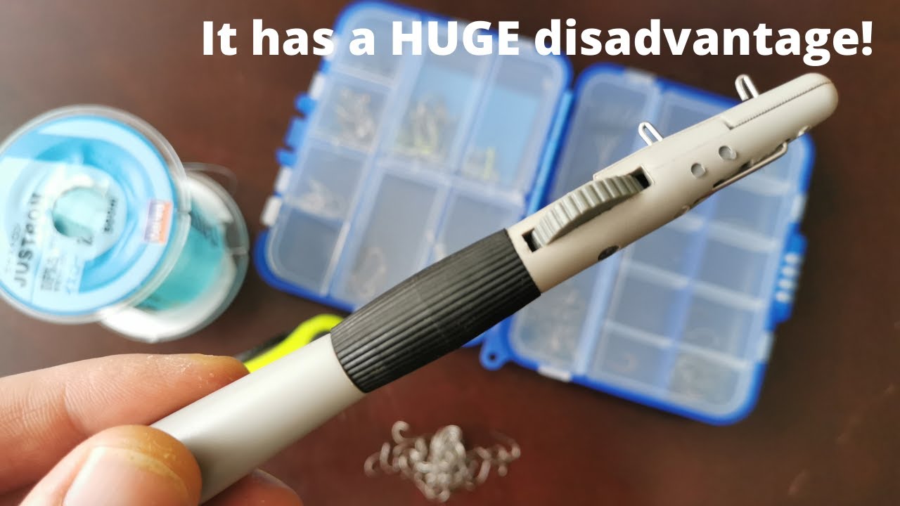 Plastic Hook Tyer in Action Which Has a Huge Disadvantage and a Better