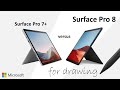 Surface Pro 8 vs Surface Pro 7+ Artist comparison - Pro's and Con's on both devices - Slim Pen 2